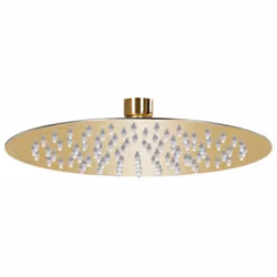 VidaXL Rain, Rain shower head, Gold, Silicone, Stainless steel, Ceiling, Wall, 20 cm