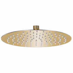 vidaXL Rain Shower Head Stainless Steel 25 cm Round Gold Bathroom Shower Part