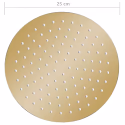 vidaXL Rain Shower Head Stainless Steel 25 cm Round Gold Bathroom Shower Part - Additional view 6
