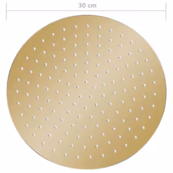vidaXL Rain Shower Head Stainless Steel 30 cm Round Gold Bathroom Shower Part - Additional view 6