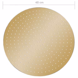 vidaXL Rain Shower Head Stainless Steel 40 cm Round Gold Bathroom Shower Part - Additional view 6