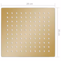 vidaXL Rain Shower Head Stainless Steel 20x20 cm Square Gold Rainfall Overhead - Additional view 6