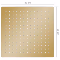 vidaXL Rain Shower Head Stainless Steel 25x25 cm Square Gold Rainfall Overhead - Additional view 6