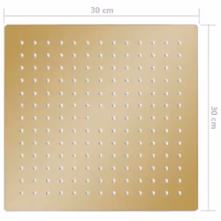 vidaXL Rain Shower Head Stainless Steel 30x30 cm Square Gold Rainfall Overhead - Additional view 6
