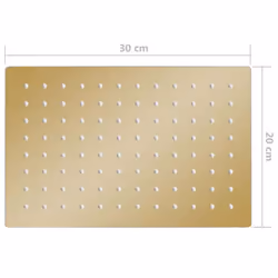 vidaXL Rain Shower Head Stainless Steel 30x20 cm Rectangular Gold Shower Part - Additional view 6