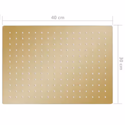 vidaXL Rain Shower Head Stainless Steel 40x30 cm Rectangular Gold Shower Part - Additional view 6