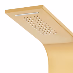 vidaXL Shower Panel System Stainless Steel 201 Gold Curved Bathtub Shower Unit - Additional view 4
