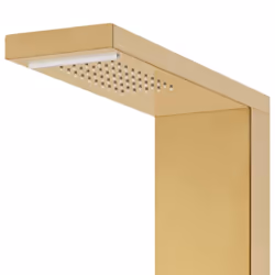 vidaXL Shower Panel System Stainless Steel 201 Gold Bathtub Shower Fixture