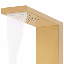 vidaXL Shower Panel System Stainless Steel 201 Gold Bathtub Shower Fixture - Additional view 4