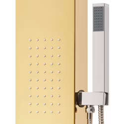 vidaXL Shower Panel System Stainless Steel 201 Gold Bathtub Shower Fixture - Additional view 6