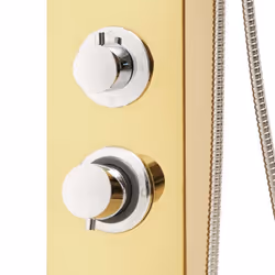 vidaXL Shower Panel System Stainless Steel 201 Gold Bathtub Shower Fixture - Additional view 7