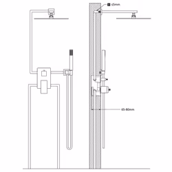vidaXL Shower System Stainless Steel 201 Silver Bathroom Bathtub Shower Set - Additional view 6