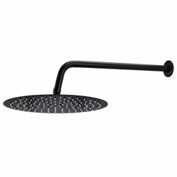 vidaXL Shower System Stainless Steel 201 Black Bathroom Bathtub Shower Set