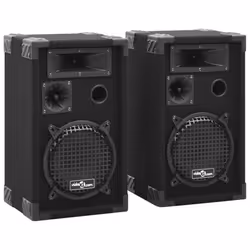 vidaXL 2x Professional Passive Hifi Stage Speakers 800 W Black Club Party - Additional view 4
