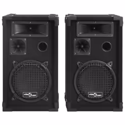 vidaXL 2x Professional Passive Hifi Stage Speakers 800 W Black Club Party - Additional view 5