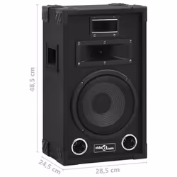 vidaXL 2x Professional Passive Hifi Stage Speakers 800 W Black Party Club