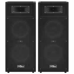 vidaXL 2x Professional Passive Hifi Stage Speakers 1000 W Black Speaker Box - Additional view 5