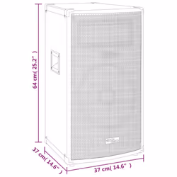 vidaXL Professional Passive Hifi Stage Speaker 1000 W Black Disco Club Party - Additional view 10