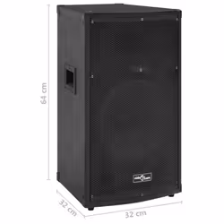 vidaXL Professional Passive Hifi Stage Speaker 1000 W Black Disco Club Party - Additional view 7