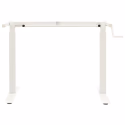 vidaXL Manual Height Adjustable Standing Desk Frame Hand Crank White Riser