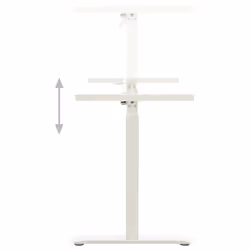 vidaXL Manual Height Adjustable Standing Desk Frame Hand Crank White Riser - Additional view 4