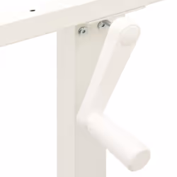 vidaXL Manual Height Adjustable Standing Desk Frame Hand Crank White Riser - Additional view 6