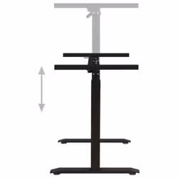 vidaXL Manual Height Adjustable Standing Desk Frame Hand Crank Black Riser - Additional view 5