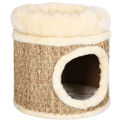 vidaXL Cat House with Luxury Cushion Seagrass Cat Condo Basket House Furniture