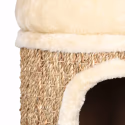 vidaXL Cat House with Luxury Cushion Seagrass Cat Condo Basket House Furniture - Additional view 4