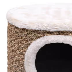 vidaXL Cat House with Wooden Legs 41 cm Seagrass Cat Furniture Pet Supply - Additional view 5