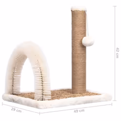 vidaXL Cat Tree with Arch Grooming Brush and Scratch Post Cat Furniture Supply - Additional view 7