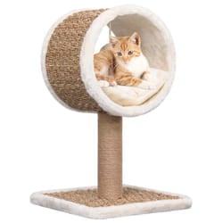 vidaXL Cat Tree with Top Tunnel and Toy Seagrass Cat Scratcher Tower House
