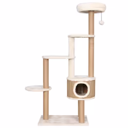 vidaXL Cat Tree with Luxury Cushions and Scratching Post Seagrass Cat House
