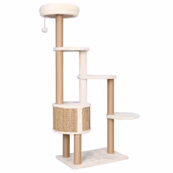 vidaXL Cat Tree with Luxury Cushions and Scratching Post Seagrass Cat House - Additional view 4