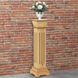 vidaXL Classic Square Pillar Plant Stand Light Wood MDF Plant Display Shelf