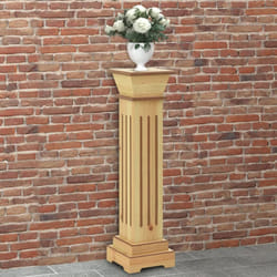vidaXL Classic Square Pillar Plant Stand Light Wood MDF Plant Display Shelf