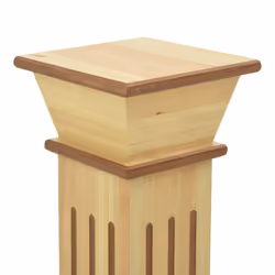 vidaXL Classic Square Pillar Plant Stand Light Wood MDF Plant Display Shelf - Additional view 4