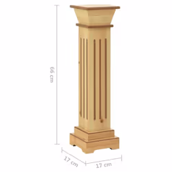 vidaXL Classic Square Pillar Plant Stand Light Wood MDF Plant Display Shelf - Additional view 6