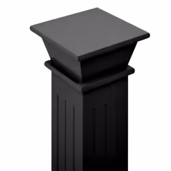 vidaXL Classic Square Pillar Plant Stand Black MDF Plant Rack Display Shelf - Additional view 4