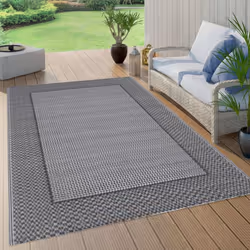 vidaXL Outdoor Carpet ARAKIL Grey 120x180 cm PP Balcony Rug Outdoor Blanket