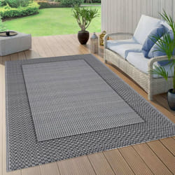 vidaXL Outdoor Carpet ARAKIL Grey 120x180 cm PP Balcony Rug Outdoor Blanket