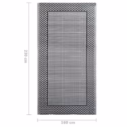 vidaXL Outdoor Carpet ARAKIL Grey 160x230 cm PP Balcony Rug Outdoor Blanket - Additional view 3