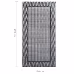 vidaXL Outdoor Carpet ARAKIL Grey 190x290 cm PP Balcony Rug Outdoor Blanket - Additional view 6