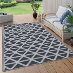 vidaXL Outdoor Carpet ARAKIL Black 80x150 cm PP Balcony Rug Outdoor Blanket