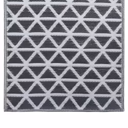 vidaXL Outdoor Carpet ARAKIL Black 120x180 cm PP Balcony Rug Outdoor Blanket - Additional view 4