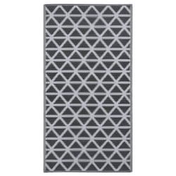 vidaXL Outdoor Carpet ARAKIL Black 160x230 cm PP Balcony Rug Outdoor Blanket