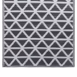 vidaXL Outdoor Carpet ARAKIL Black 160x230 cm PP Balcony Rug Outdoor Blanket - Additional view 4
