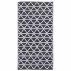 vidaXL Outdoor Carpet ARAKIL Black 190x290 cm PP Balcony Rug Outdoor Blanket