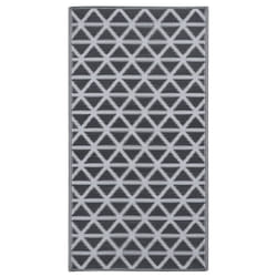 vidaXL Outdoor Carpet ARAKIL Black 190x290 cm PP Balcony Rug Outdoor Blanket