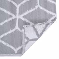 vidaXL Outdoor Carpet ARAKIL Grey 80x150 cm PP Balcony Rug Outdoor Blanket - Additional view 5